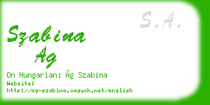 szabina ag business card